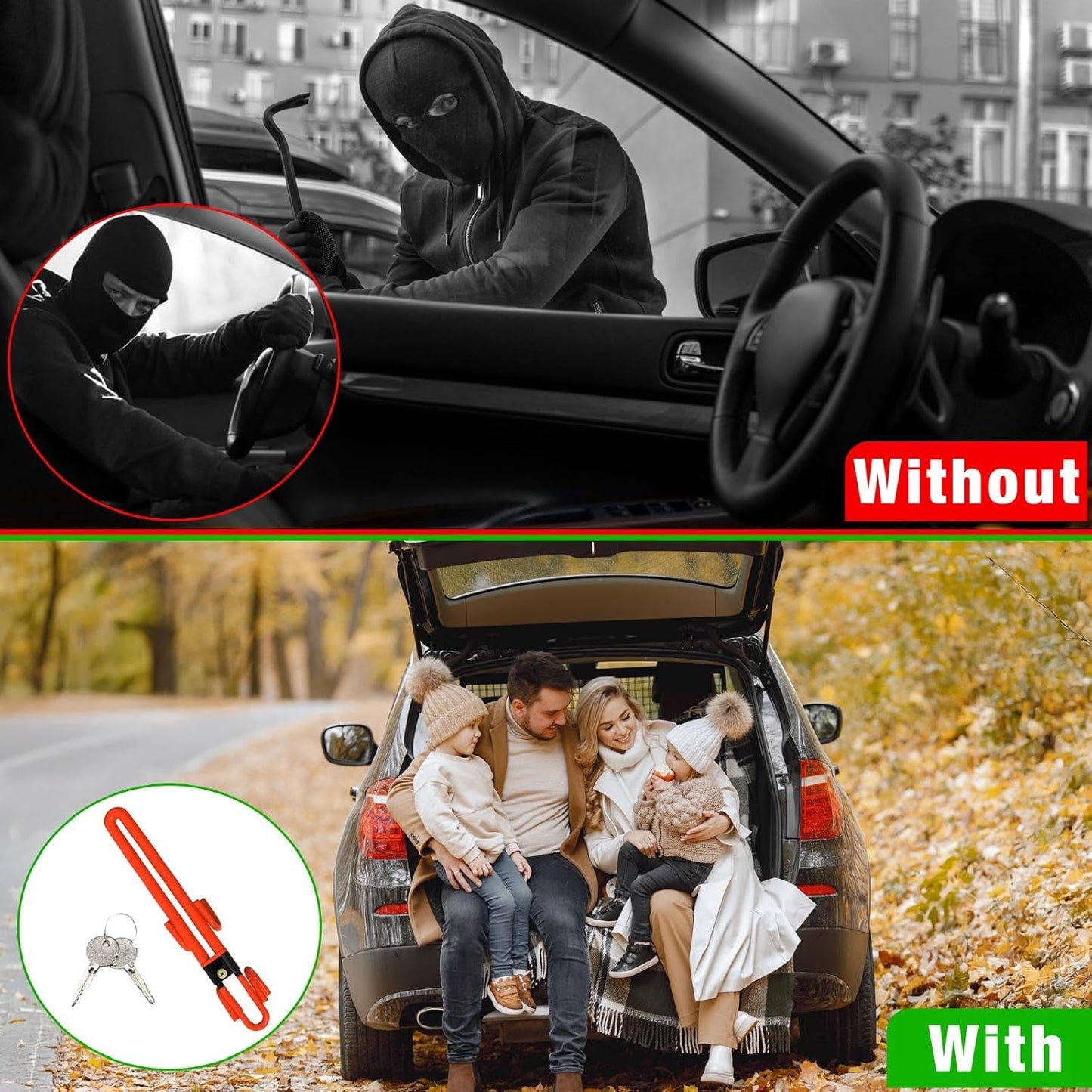 Antivol de voiture - Dispositif de verrouillage antivol