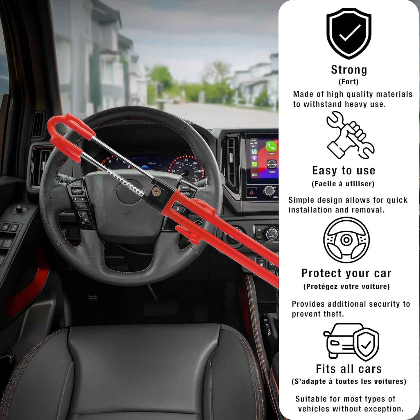 Antivol de voiture - Dispositif de verrouillage antivol